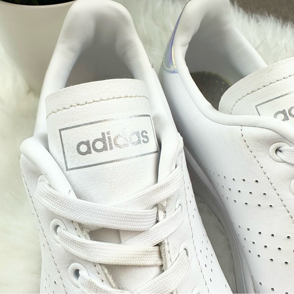 Adidas Advantage Sneaker Womens Holographic White Excellent 9.5 - Picture 3 of 7